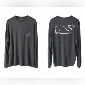 Vineyard Vines Distressed Men’s Long Sleeve Tee Shirt  Medium